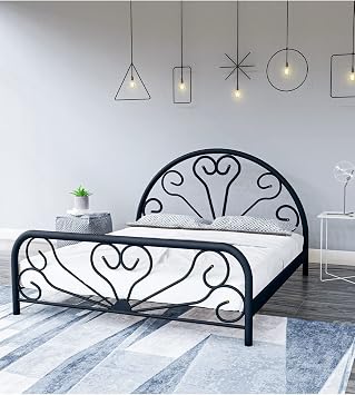 GM 300 BABY BLACK DOUBLE METAL BED 140X190