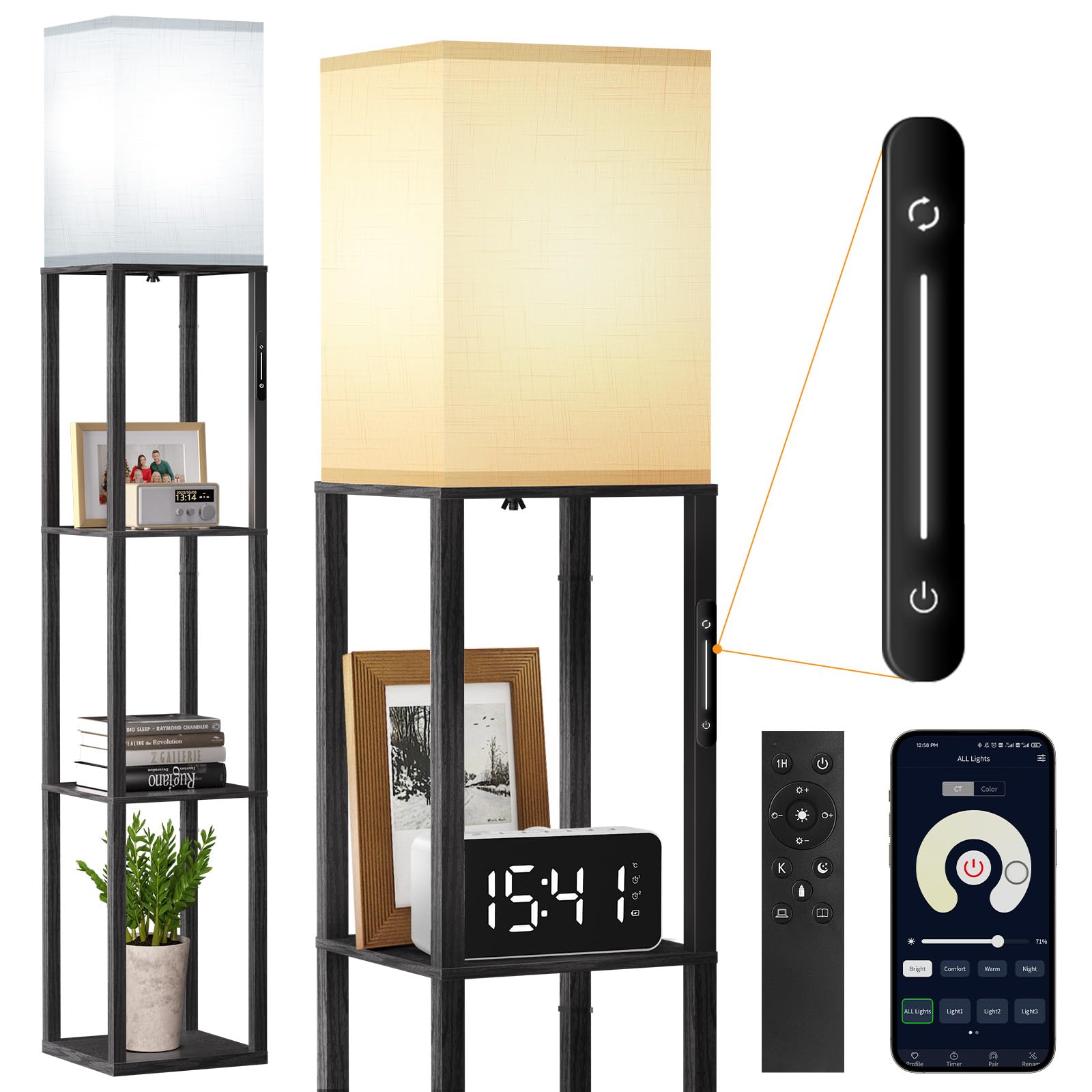 Lampada Da Terra LED Outon - Dimmerabile Con Telecomando E Timer - Foto 3