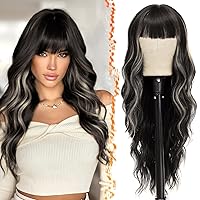 Vista 28 de BARSDAR Peluca rubia corta ondulada con flequillo, pelucas cortas onduladas de 14 pulgadas para mujer, pelucas sintéticas suaves hasta el hombro