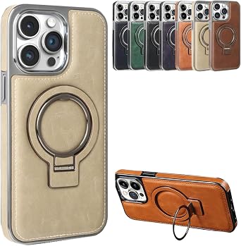 Luxurious Leather Phone Case with Invisible Stand,Magnetic for for iPhone Series Leather Case,Slim Kickstand Phone Cove Gray,for 11