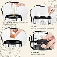 Vista 5 de Electric Wax Melt Warmer,Wax Warmer for Scented Wax Melts,Candle Wax Burner Fragrance Warmer and Vintage Light Bulbs,Wax Melt Melter for Rustic Home