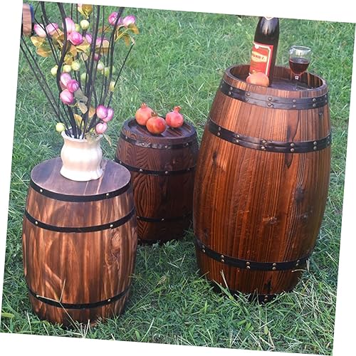 Miniatura 2 de GANAZONO Cubo de deseos Paisajismo Artesanía Retro Fiesta Madera Decoración Contenedor Maceta Estilo Decoración para Decoración de Paisaje Plantas