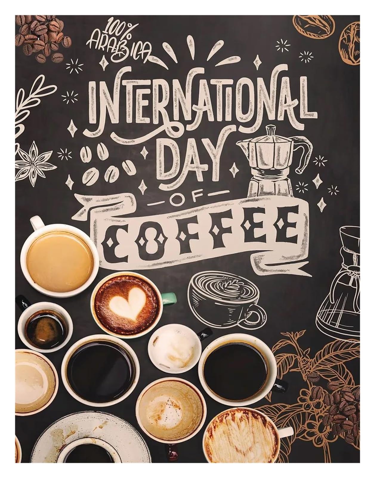 Xenite M Wall Art Canvas Prints Coffee Cup Poster Nordic Prints Bakery Pizza Chalkboards Canvas Painting Pictures For Cafe Store Home Kitchen Decor(,50X70cm)