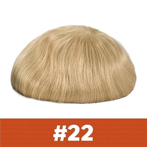 Miniatura 2 de Zakya Toupee - Sistema de cabello humano para hombres de 0.002in, piel fina, densidad media, para hombres, 100% cabello humano europeo, sistema de