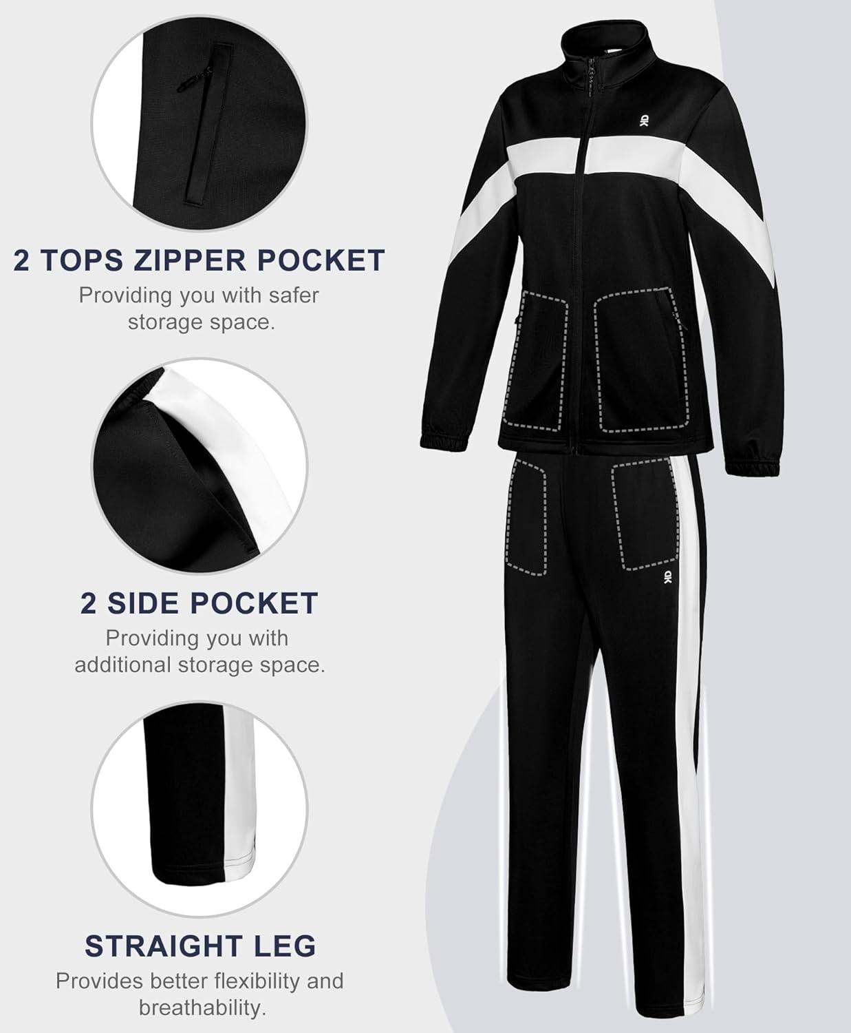 Little Donkey Andy Womens Sweatsuits Set 2 Pieces Jogger Outfits for Women Full Zip Active Tracksuit Sets Athletic Suits - Image 4