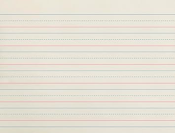 School Smart Red & Blue Newsprint Paper, 3/4 Inch Ruled, 11 x 8-1/2 Inches, 500 Sheets, White