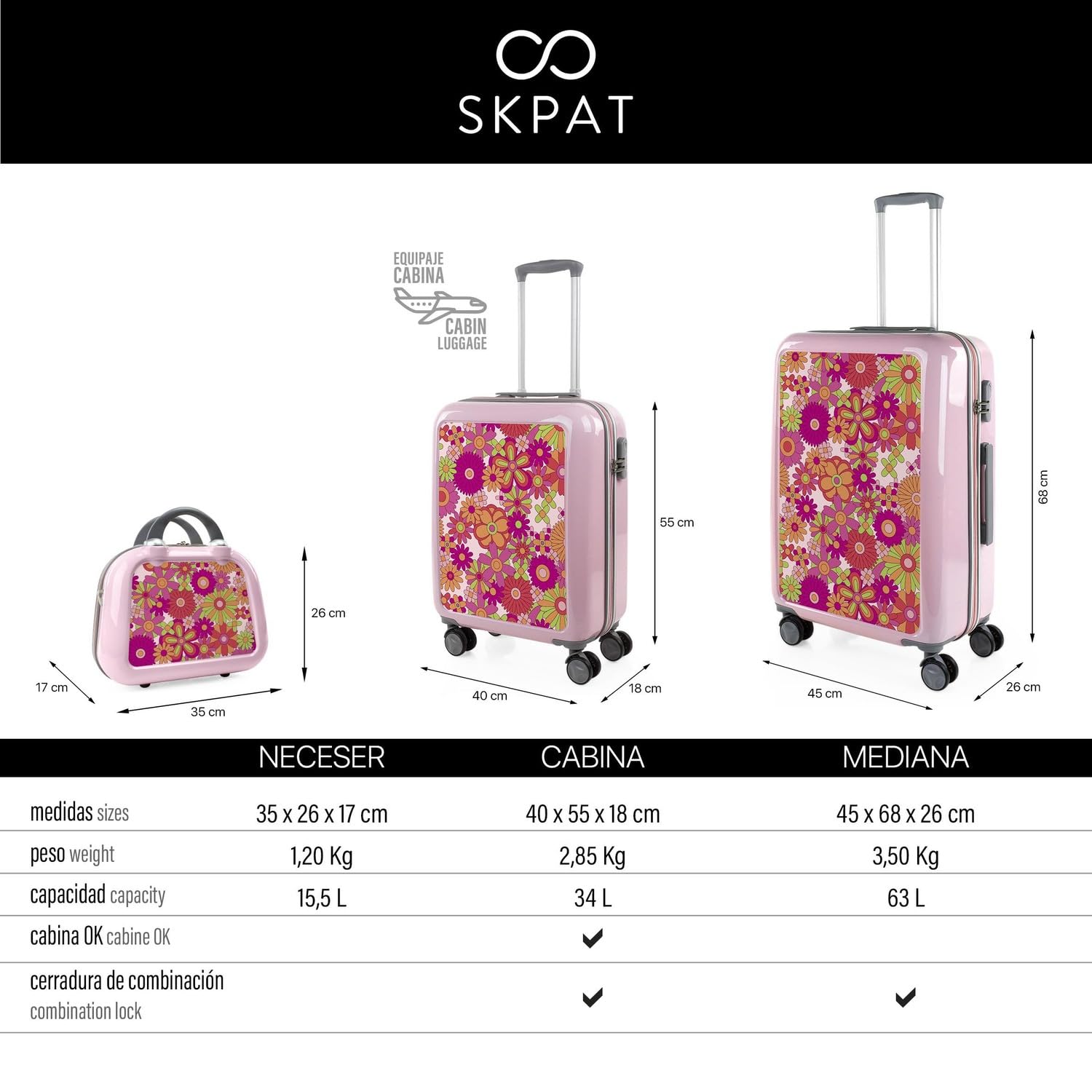 Kosmetikkoffer Hartschale Groß, Beautycase Damen, Trolley & Handgepäck Koff