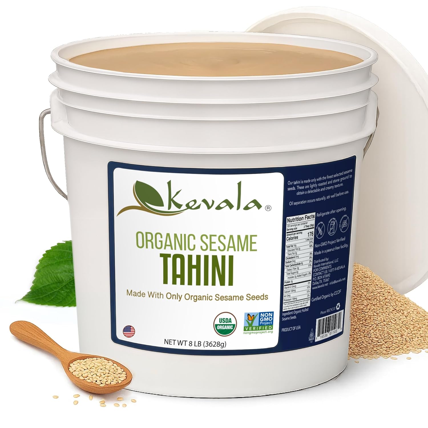 Kevala Organic Sesame Tahini – smooth hulled sesame paste