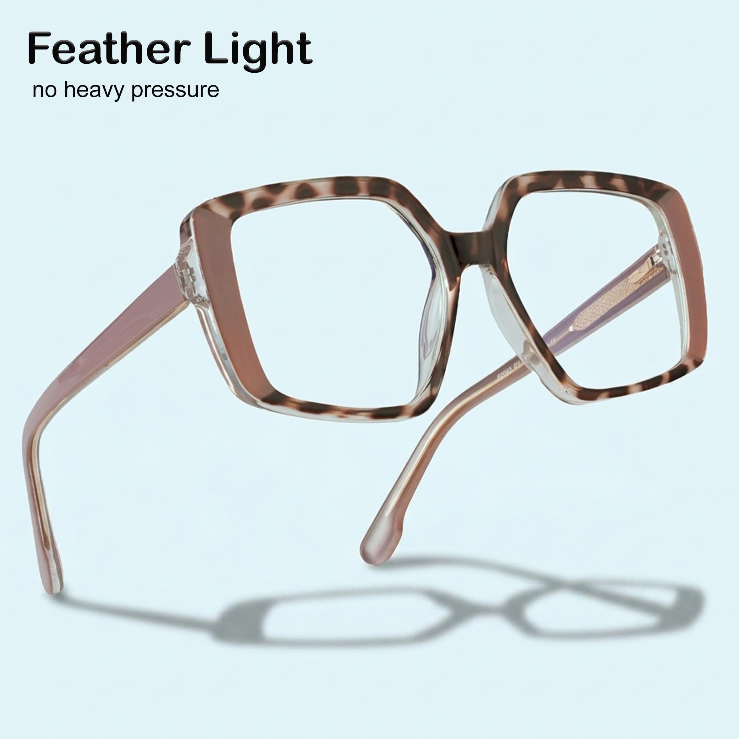 PERKEY Gafas cuadradas de corte azul con bloqueo de luz para computadora para hombres y mujeres