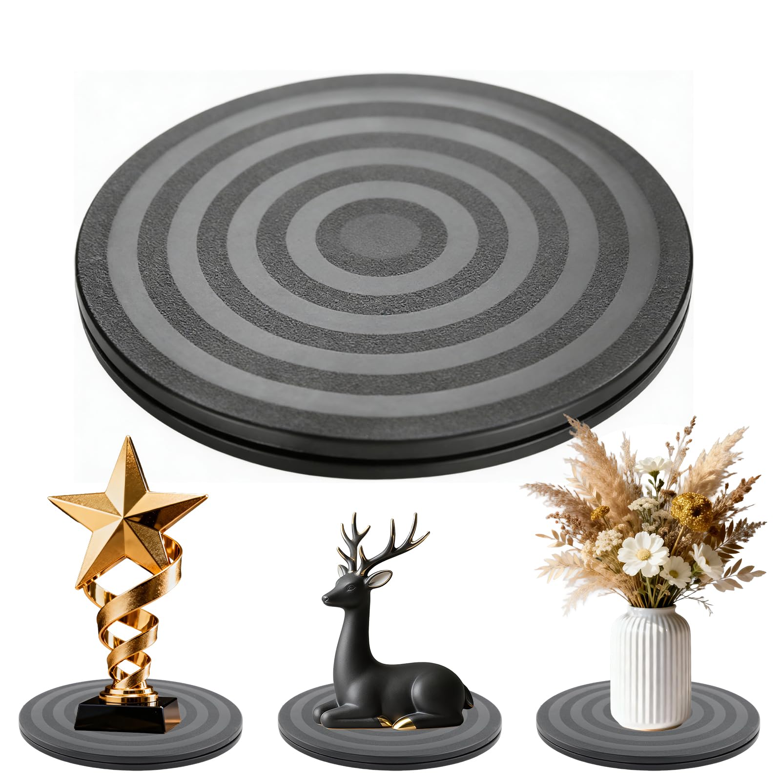 20 cm Plateau Tournant Universel, Plastique Solide Plateau Tournant à 360° Rond Manuel Billes en Acier pour Téléviseurs, Produits électroniques, Ordinateurs Portables, Artisanat