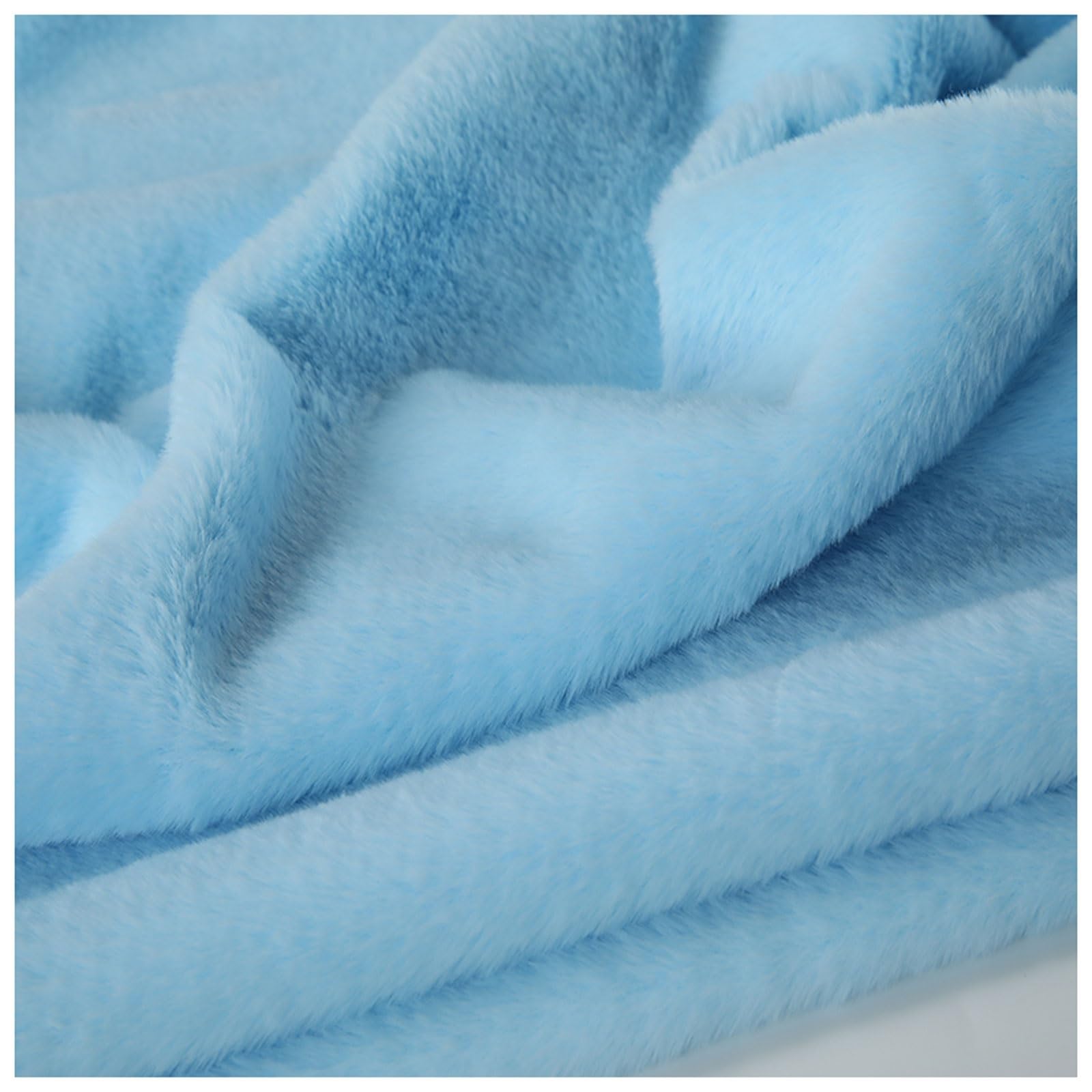Short Pile Plain Fun Faux Fur Fabric Material, Soft Plush Faux Imitation Fur Material, for Costume, Cosplay, Art Crafts, Photography Backdrops, Home Decor, Toys, 50x160cm, 59 Colors (Color : Blue 3)