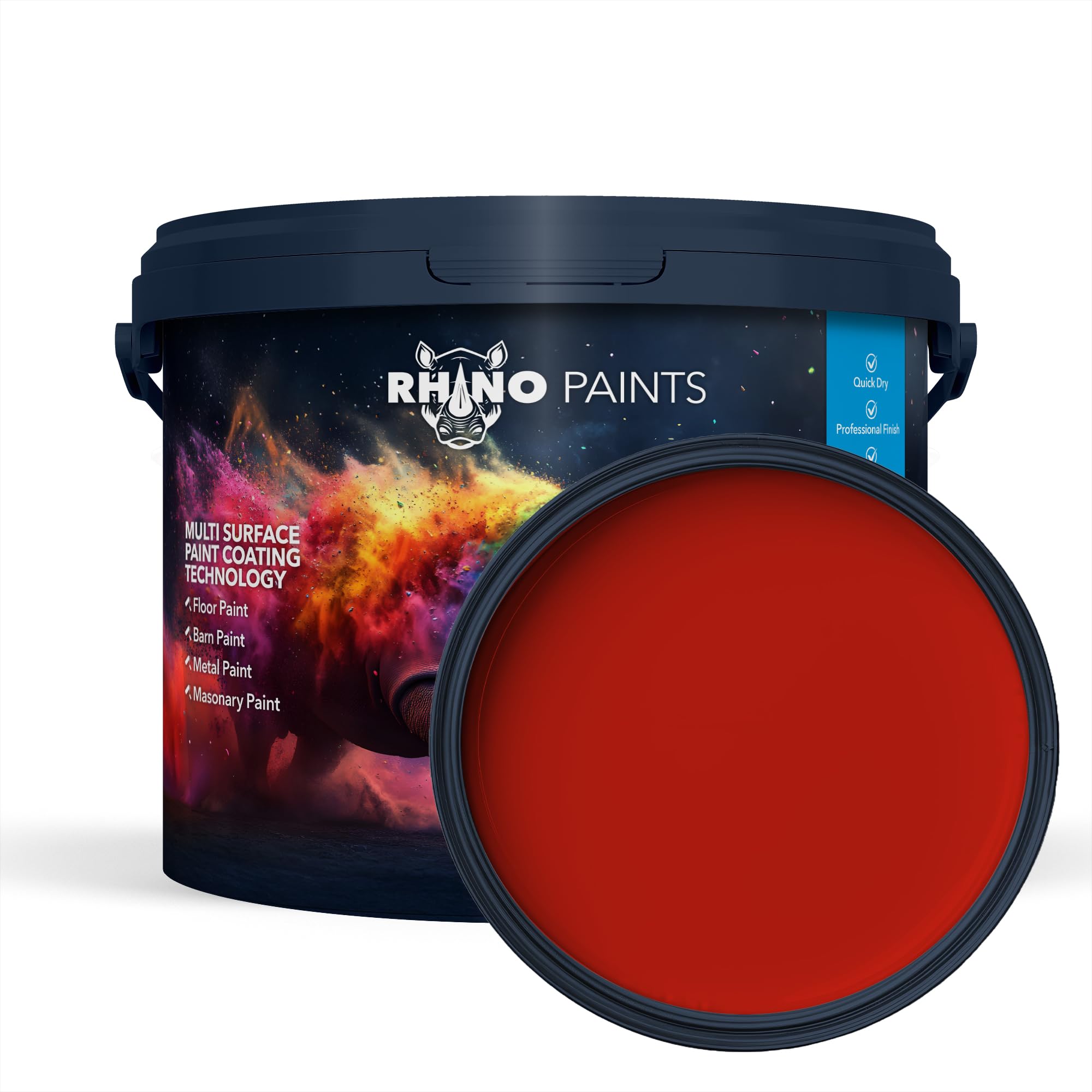 RHINO PAINTS PU350 Industrial Polyurethane Paint Coating, 20L, Red, Heavy-Duty, for Concrete, Metal and Timber