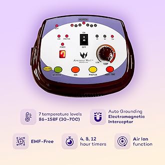 Ereada Infrared Amethyst Mat - Purple Professional 74" L x 29" W (186x72 cm) - 86-158°F (30-70°C) FIR Heat - Natural Crystals - Photon Red Light - Negative Ions - Magnetism - Original Manufacturer