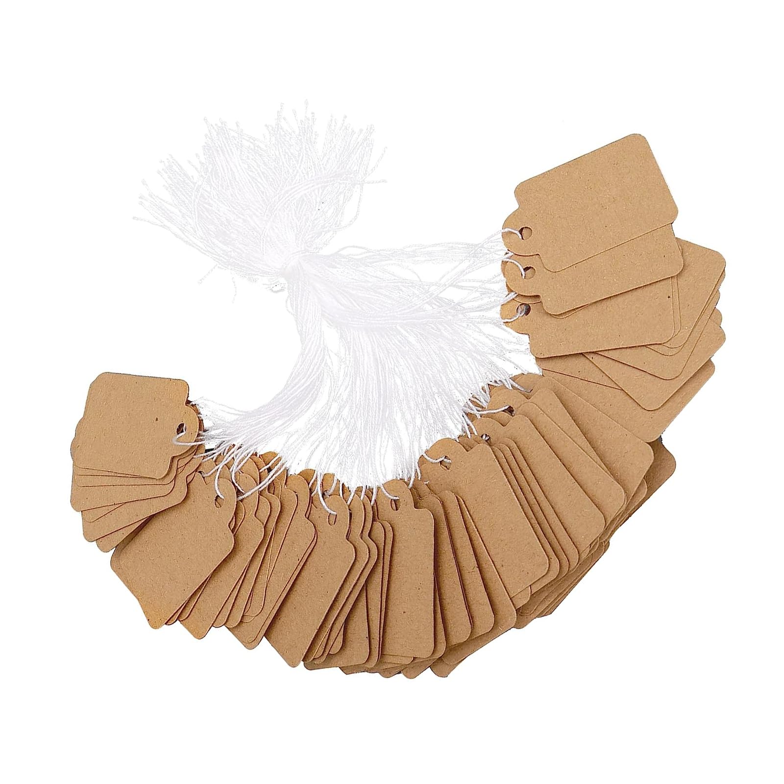 100 Etichette Rovine In Carta Kraft – Rotonde 3,5 Cm Con Foro, Per Prezzi, Bomboniere E Scrapbooking
