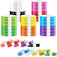 Vista 31 de Henoyso 600 pulseras de plástico de colores surtidos para eventos, pulsera de vinilo de plástico para eventos, identificación de banda de brazo