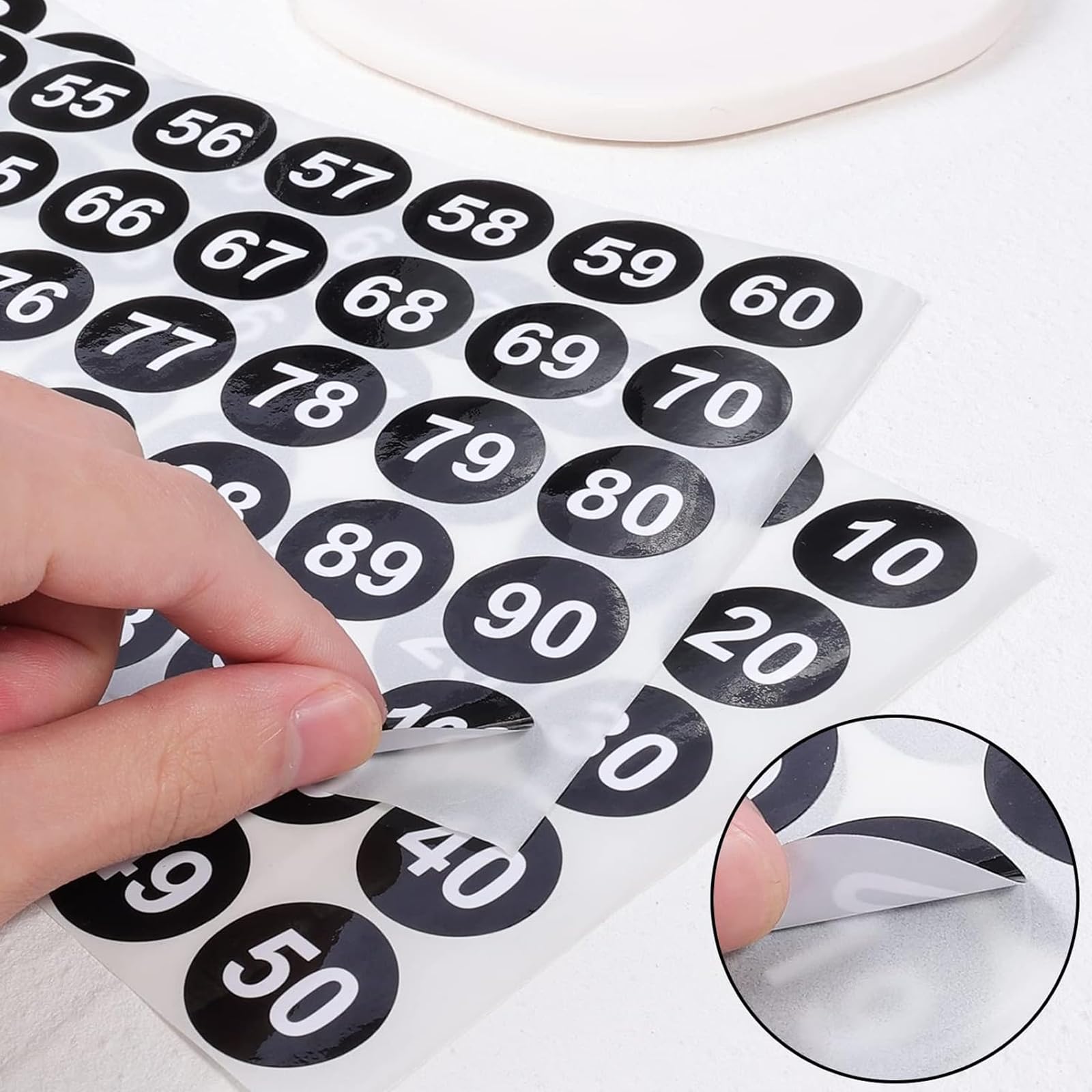 Adesivi Numeri 1-100 - Set Da 14 Pezzi Per Organizzazione E Calendario Dell'avvento - Foto 10
