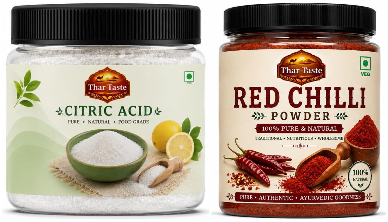 Thar Taste Citric Acid 100g + Red Chilli Powder 100g | Combo of 2-image-8