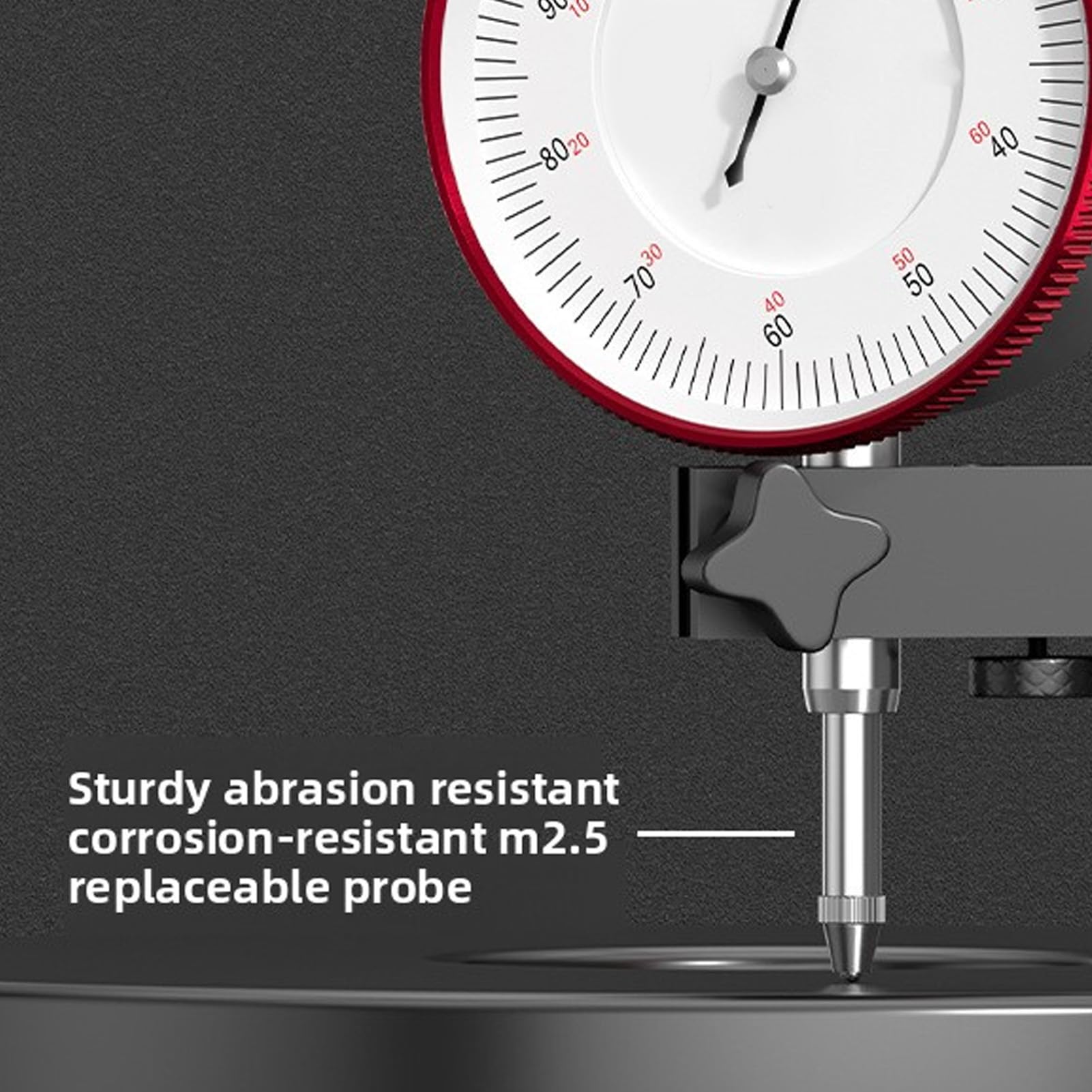 Indicateur à Cadran, Plage 0-3 Mm, Précision de 0,01 Mm, Outil de Mesure Antichoc en Acier Inoxydable, pour Scie à Table D'atelier