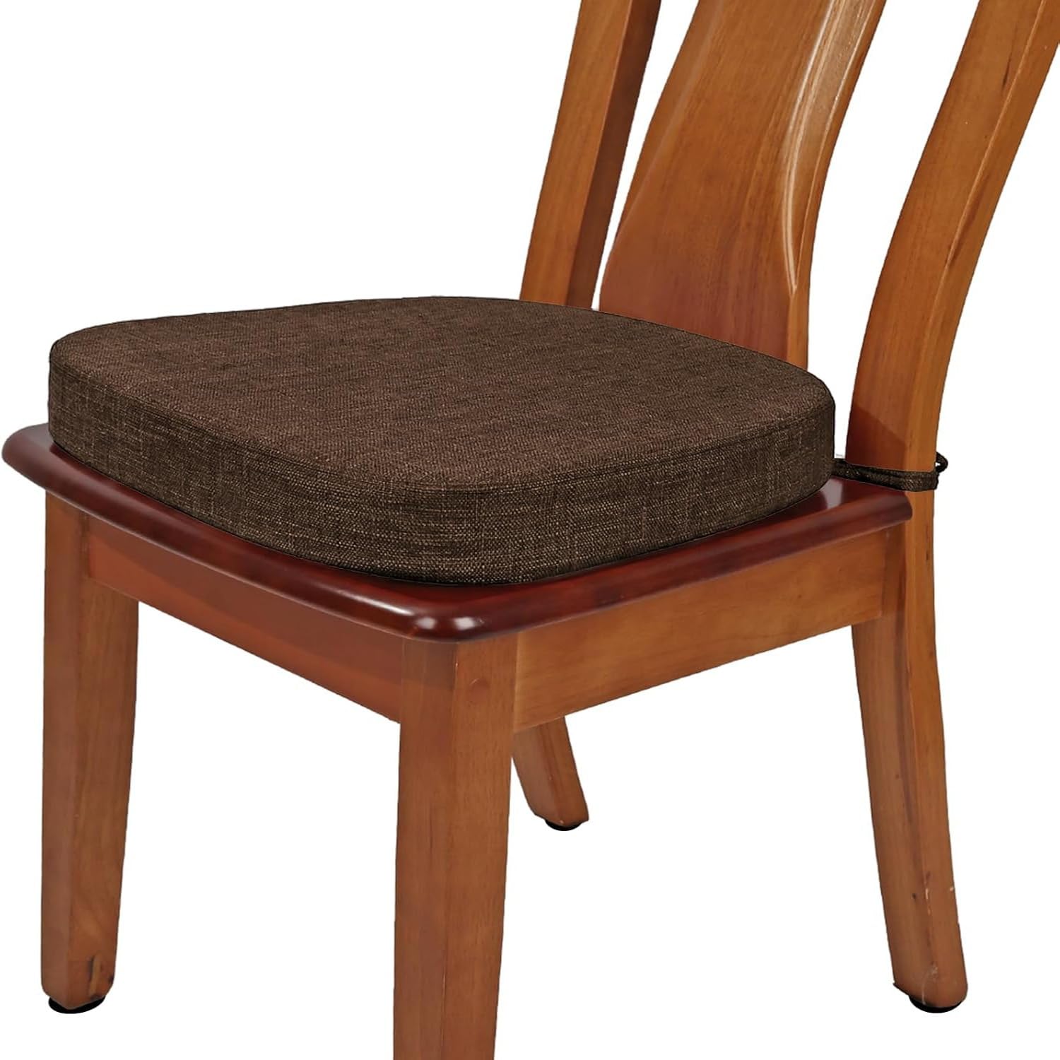 Holomaalahi Chocolate Dining Chair Back Cushion 45X45x3cm Chair Pads For Dining Chairs With Ties & Removable Cover