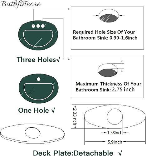 Miniatura 3 de Grifo de baño negro para fregadero, cascada, grifos de baño de una sola manija, un solo agujero, montado en la cubierta, granja, antiguo, comercial,