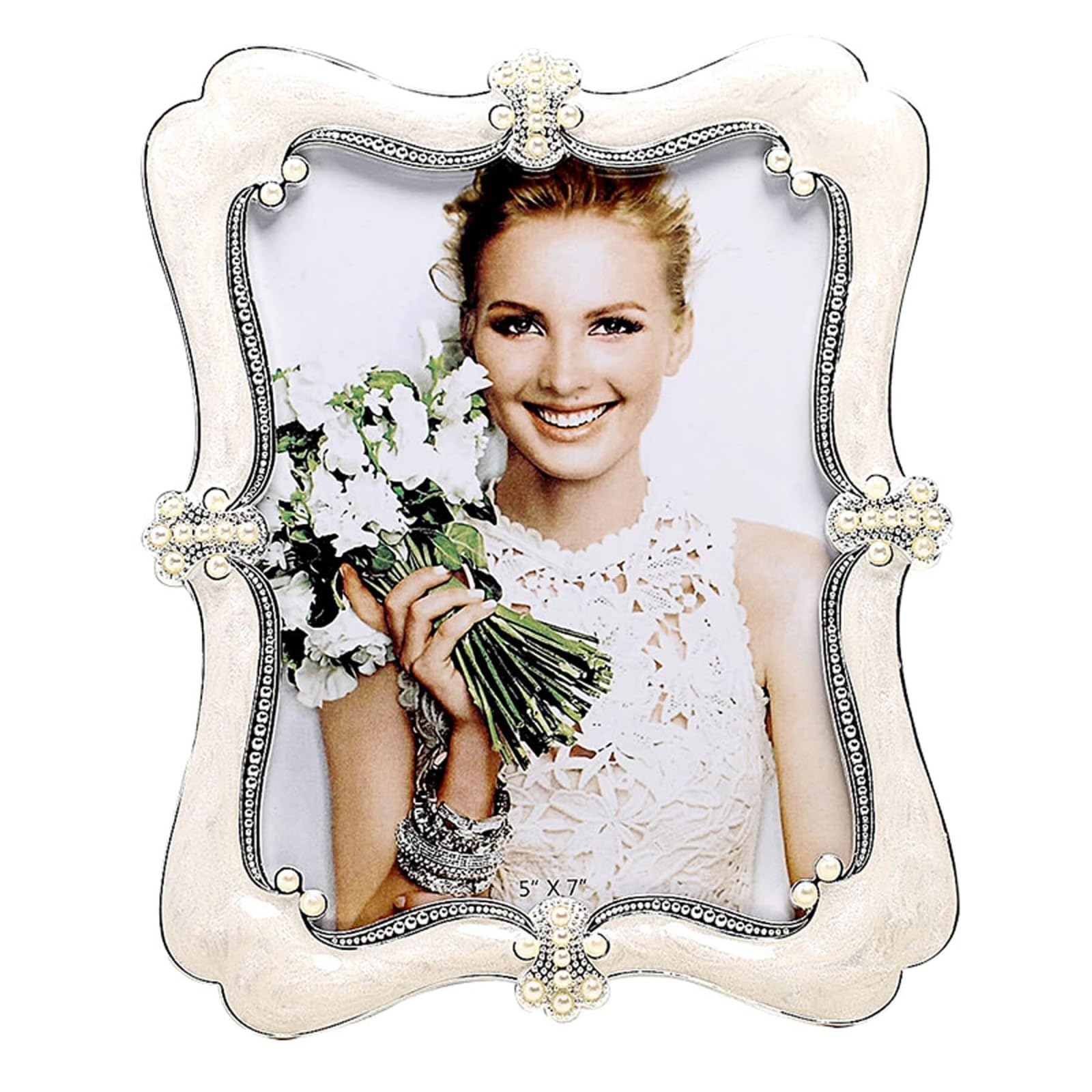 Nostalgic Vintage European-style Wedding Photo Frame High-definition Glass Tabletop Display Metal for home decor(4x6)