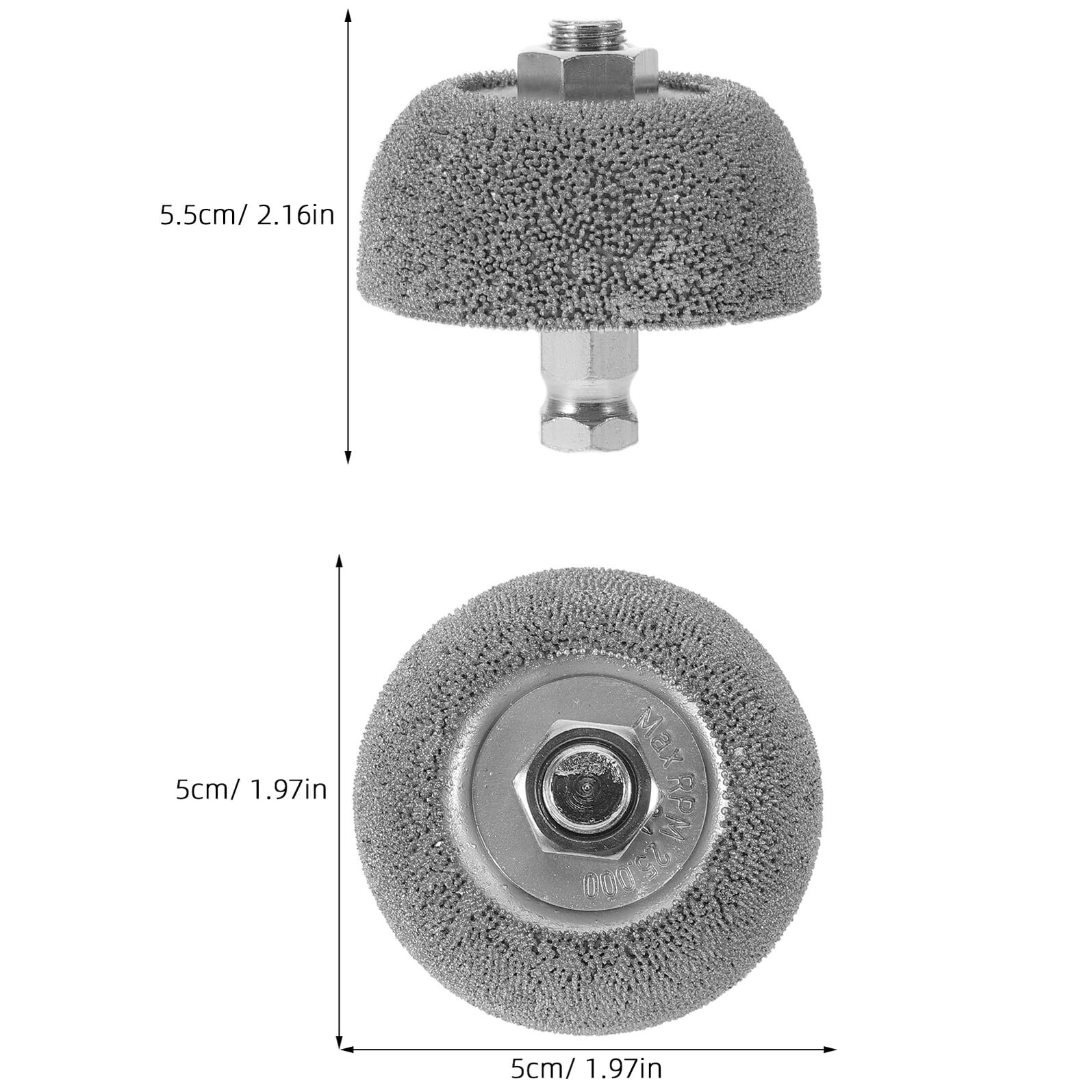 Angoily Ruota di Levigatura per Riparazione Pneumatici in Allumina Argento Abrasione Uniforme e Rimozione Controllata di Gomma per Preparazione Auto e Riparazione Pneumatici