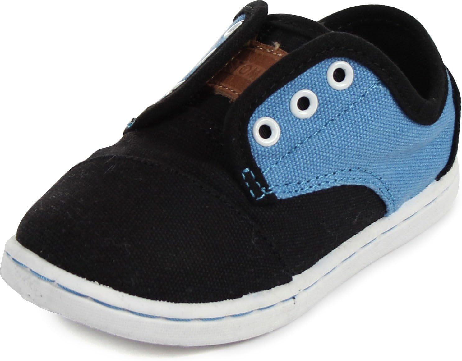 TOMS - Tiny Paseos Shoes, Size: 11 M US Little Kid, Color: Black Blue