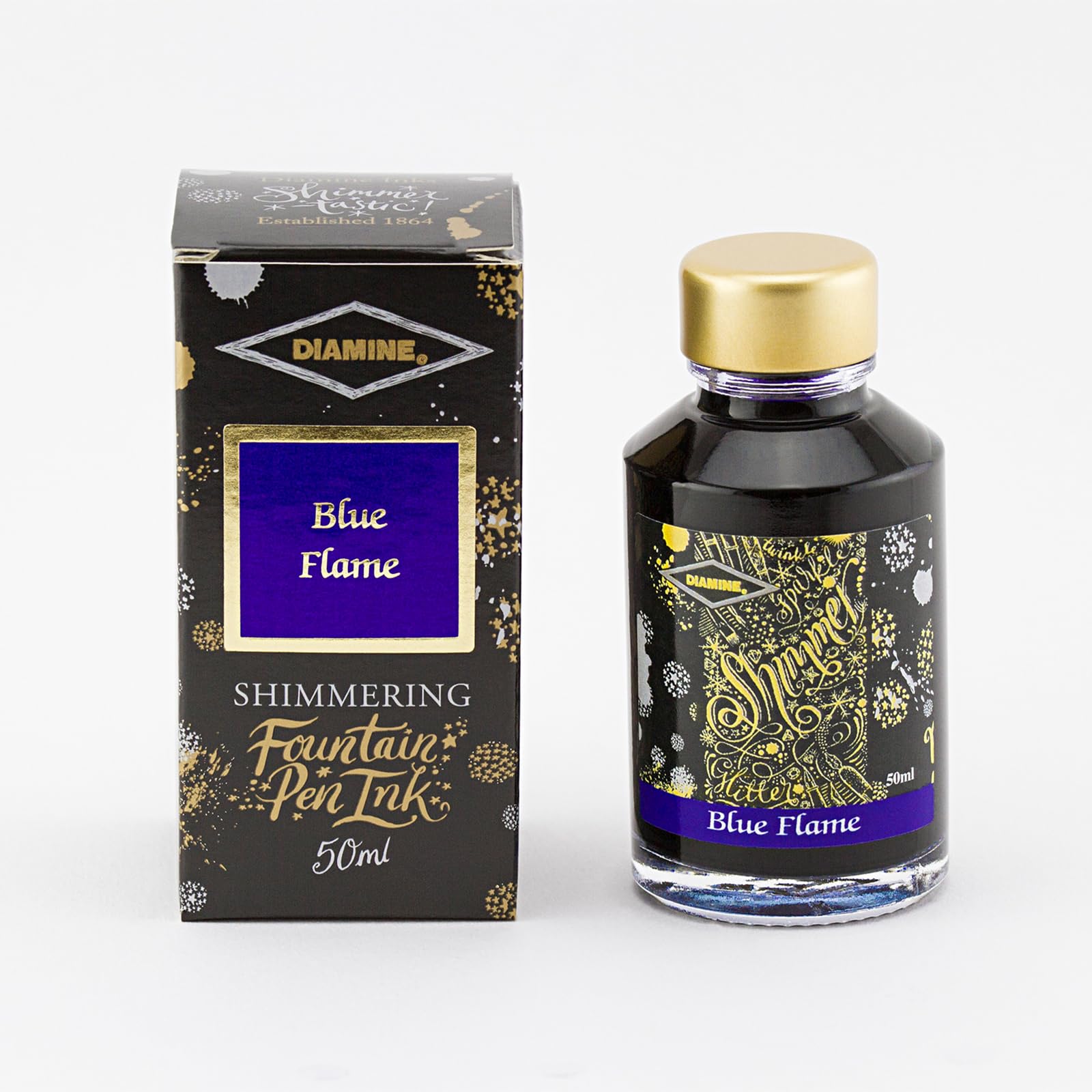 Diamine - Schimmernde Füllhalter-Tinte, Blue Flame 50ml