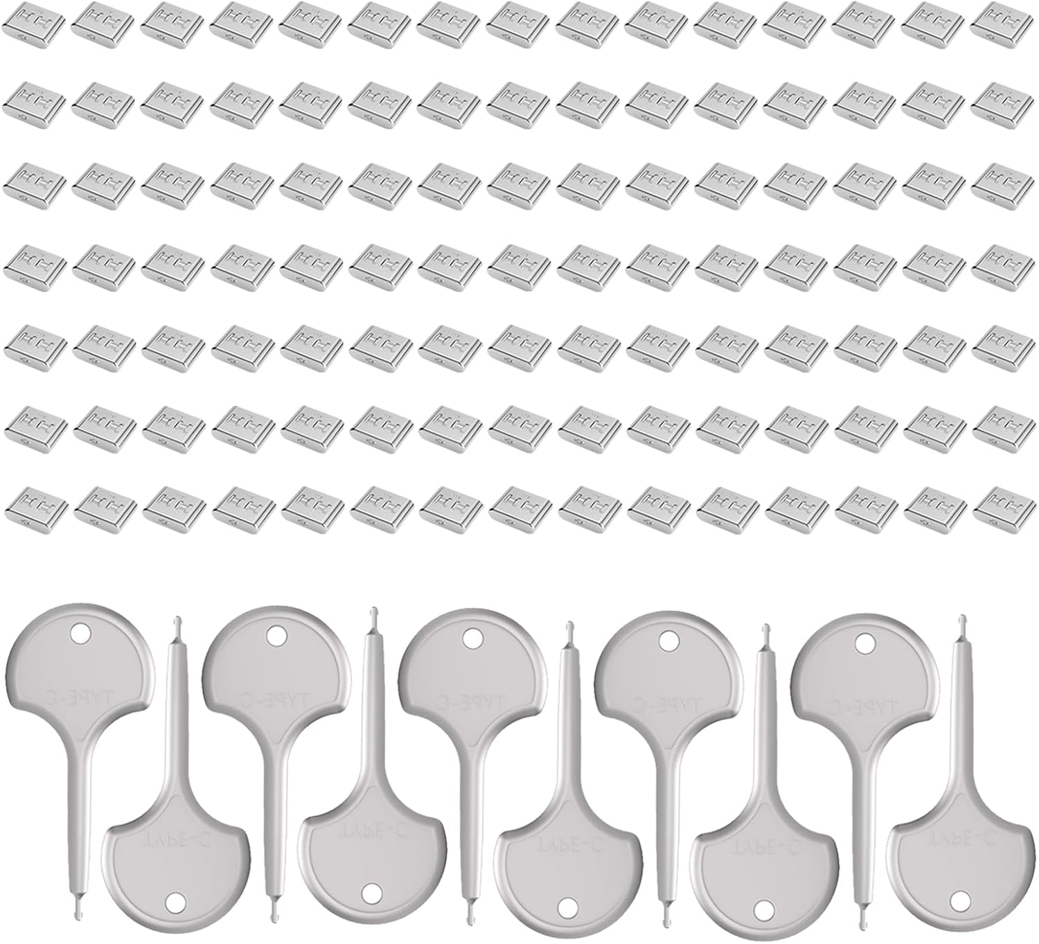 35 PCS USB Type C Anti-Theft Security Lock with 3 Anti-Break Metal Key Physical Containment,Universal Compatibility for All Type-C Devices, Enhanced Data Protection