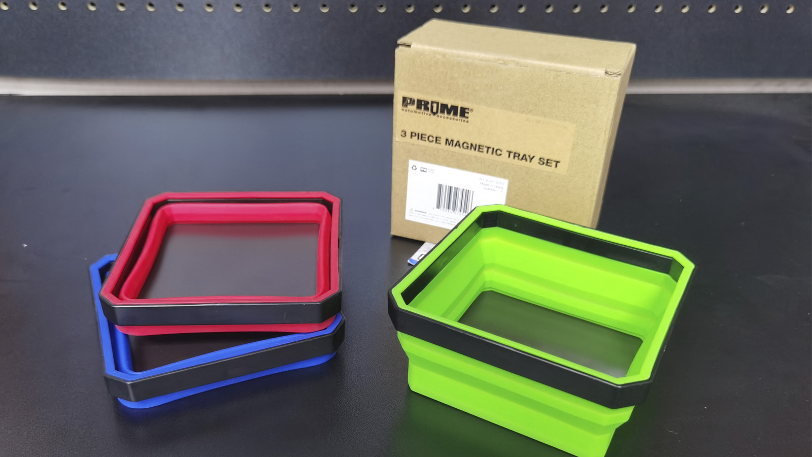 3pcs Collapsible Magnetic Parts Tray, 3 Sizes Magnetic Foldable Tray