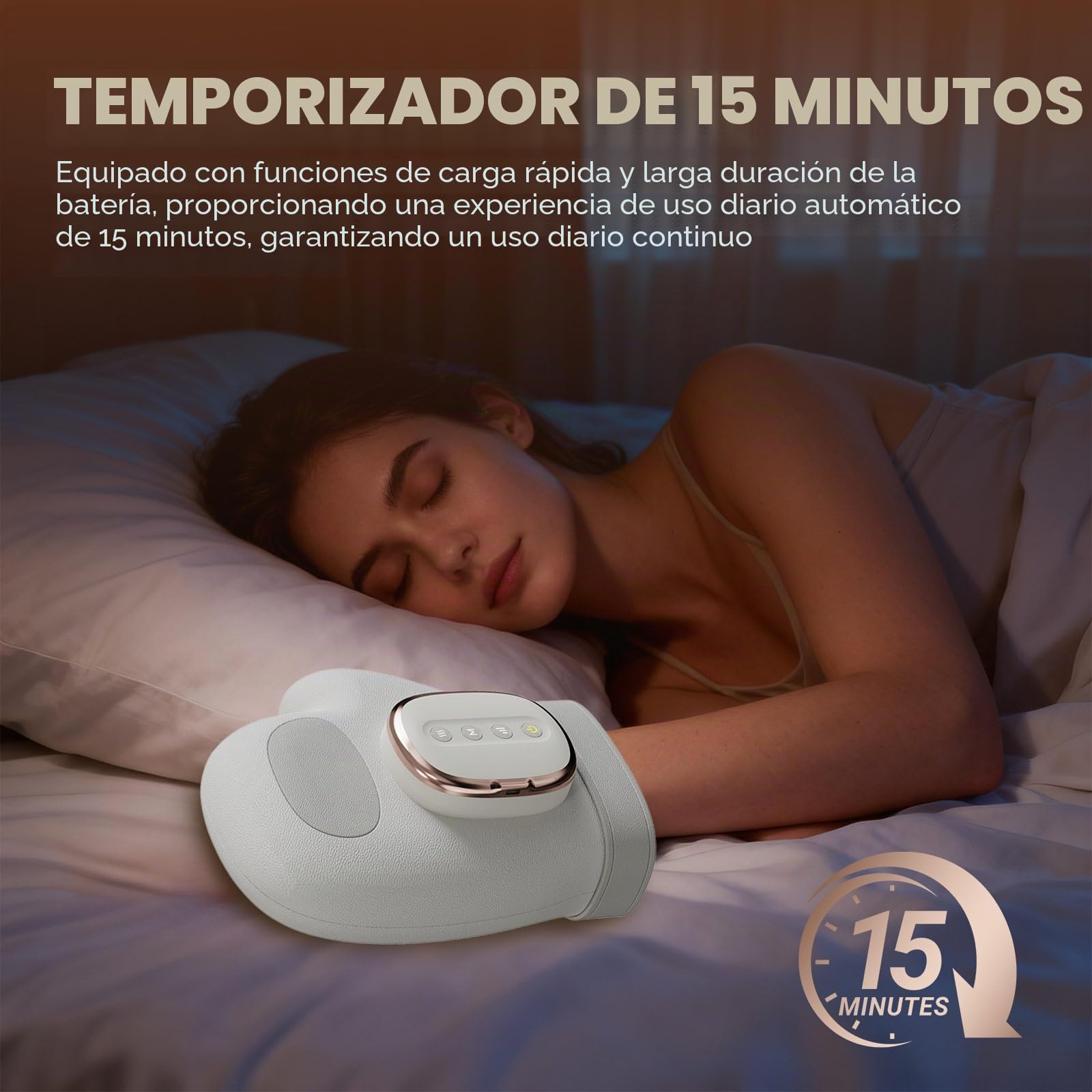 Masajeador de mano con compresión y calentamiento, masajeador de mano inalámbrico USB, 3 modos de masaje, masajeador de mano, para aliviar la artritis, enfermedades de las manos, regalos para