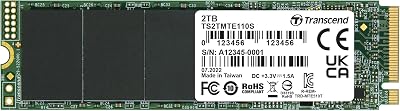 Transcend SSD interno MTE110S NVMe PCIe Gen3 x4 M.2 2280 da 2 TB, memoria 3D TLC NAND – TS2TMTE110S