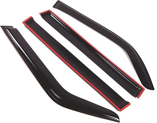 Miniatura 2 de Tuningpros Visor de ventana compatible con Toyota Land Cruiser 1980-1990, DGWV2-558, deflector de montaje exterior, protector de lluvia, humo