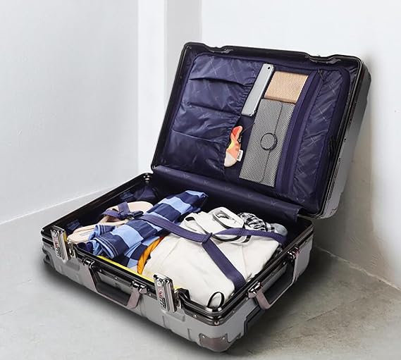 Travel Lightweight Hard Shell Large Suitcase,Hard Shell Travel Suitcases,Lightweight, Robust, TSA Locks,Telescopic Trolley Handle,Clothing Retention Straps High Capacity Luggage,Purple,22 [Energy Class A]