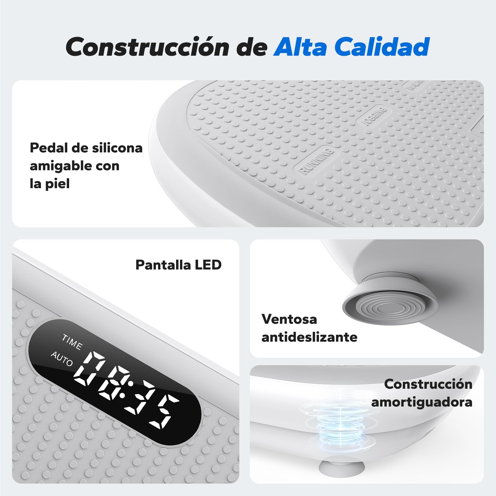 MERACH Potente Plataforma Vibratoria para Entrenamiento y Musculación, 13 mm de Amplitud, 200 kg de Capacidad de Peso, Pedal de Silicona, Altavoz Bluetooth Integrado