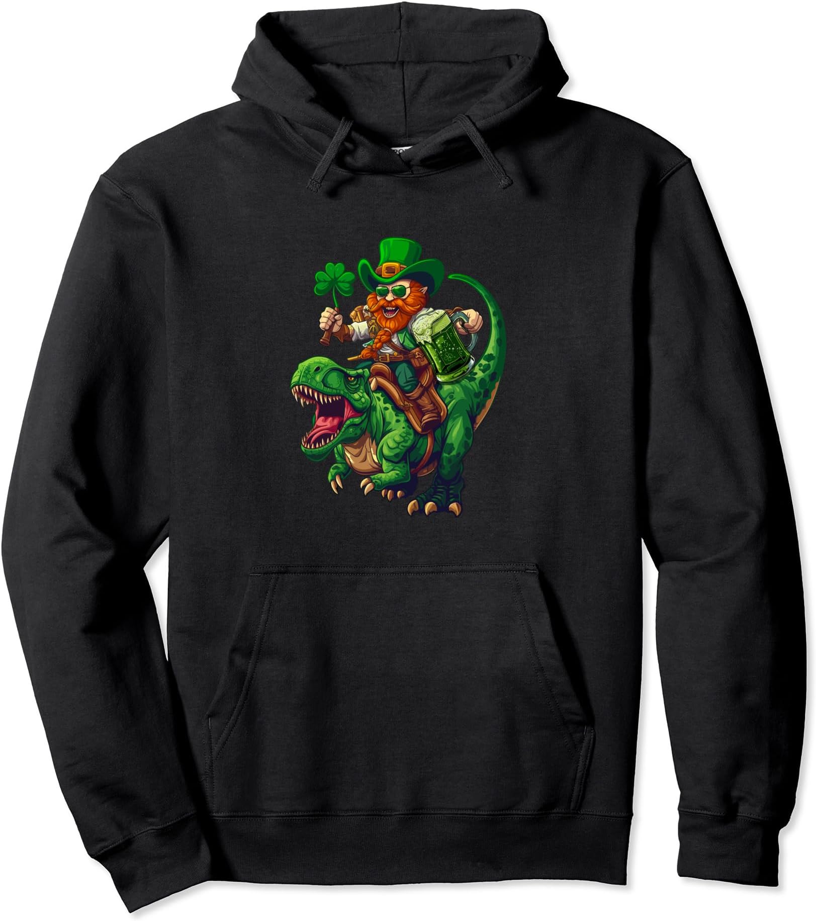 Funny Irish St Patricks Day Beer Lover Lucky Leprechaun Pullover Hoodie