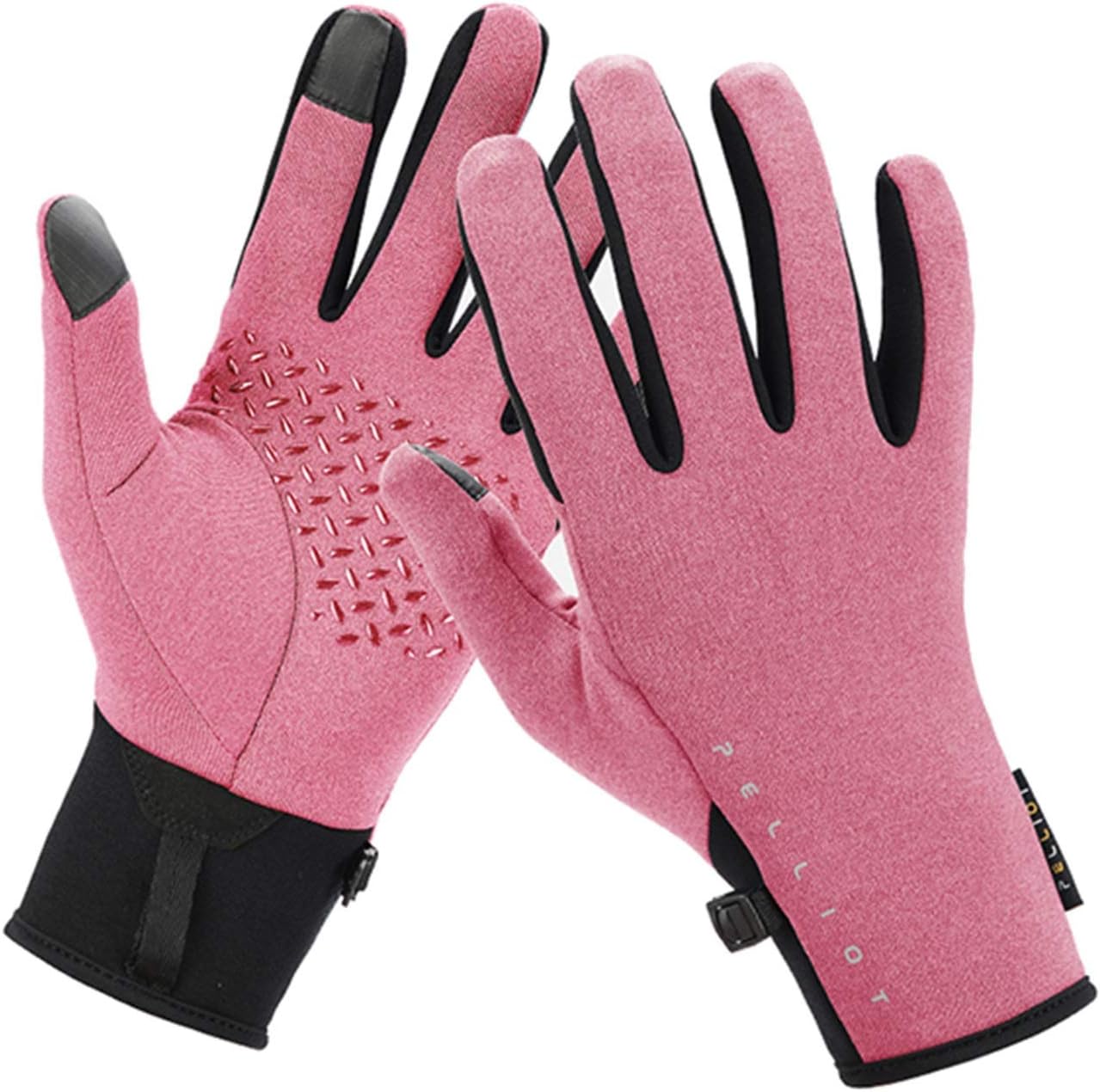 Gloves Winter Warm Gloves, Touch Screen Non-Slip Gloves, Bicycle Gloves, Light Running Gloves, Warm Lining Gloves (Color : Blue, Size : L)
