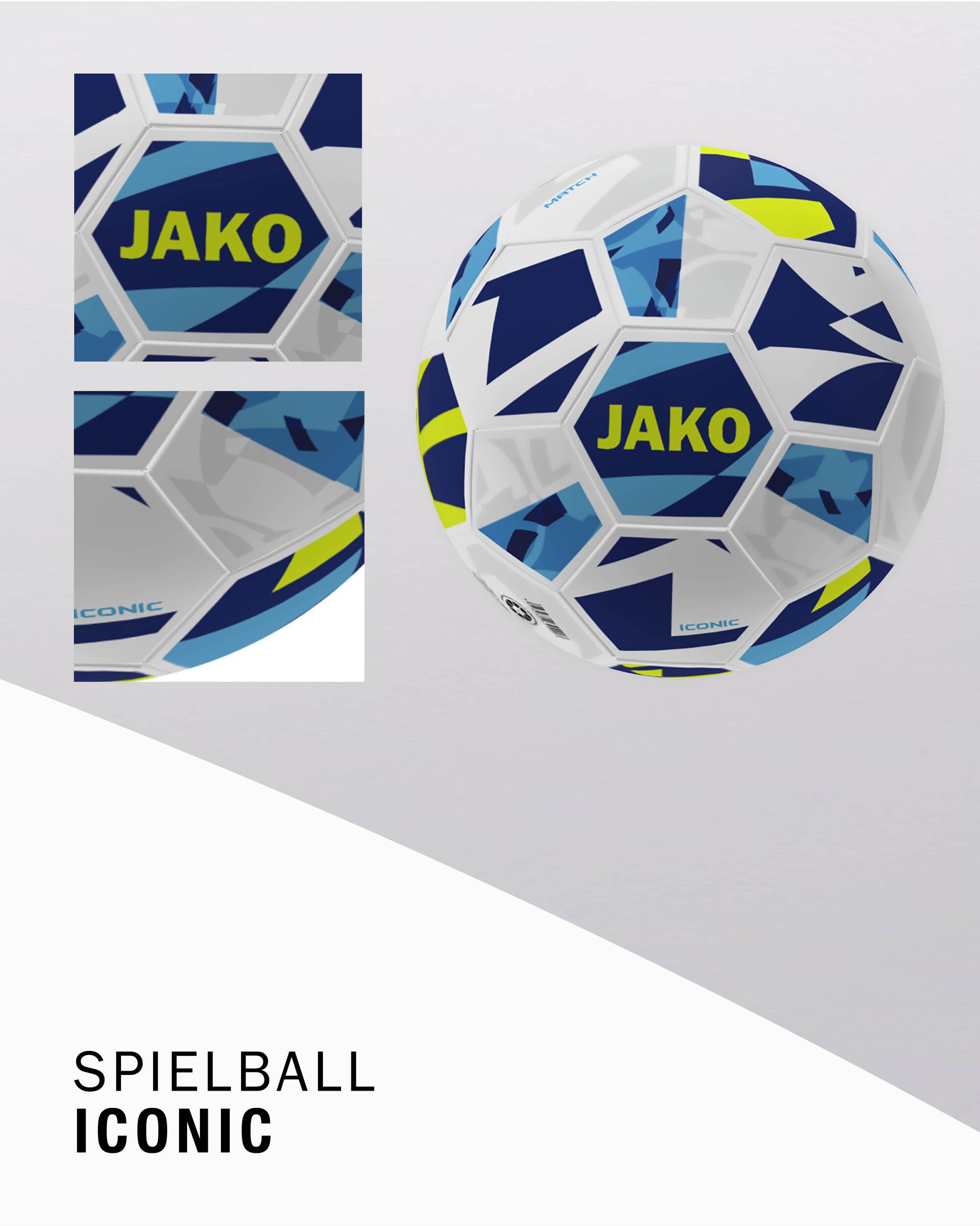 JAKO Spielball Iconic farbig neutral