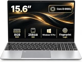 15.6" Win 11 Business Laptop, Core i3-6100U, 8GB RAM 256GB SSD