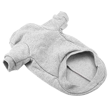 Pet Hoodie, Puppy Clothes Og Hooded Clothes Warm Winter for Pet for Dog Outfit Jumpsuits for Puppy(QZ164 Gray, L)