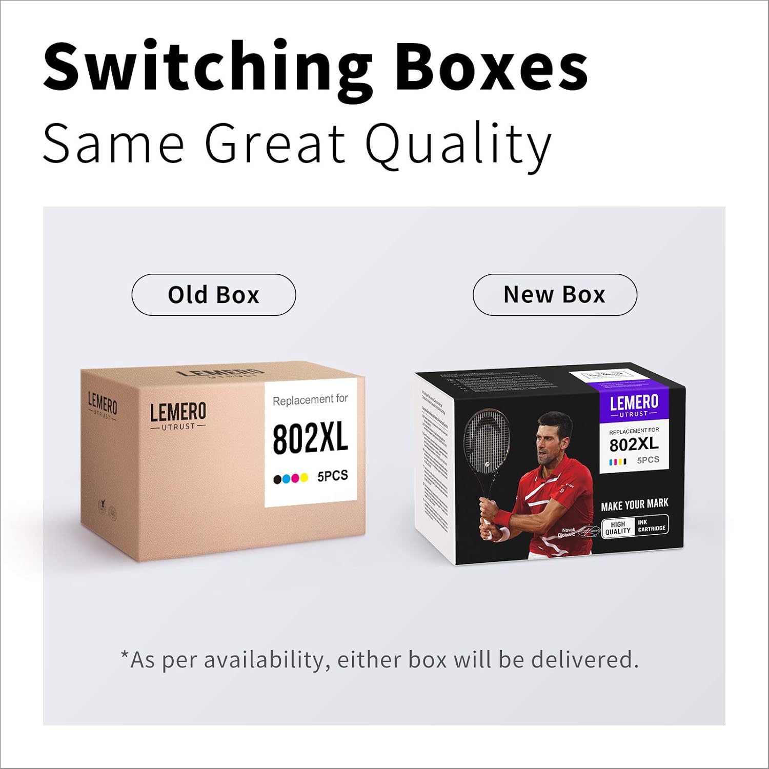 🛒 Crazy Deals LemeroUtrust Remanufactured Ink Cartridges Replacement for Epson 802 802XL T802XL use with Epson Workforce Pro WF-4734 WF-4730 WF-4720 EC-4020 EC-4040 (2 Black, 1 Cyan, 1 Magenta, 1 Yellow, 5-Pack)