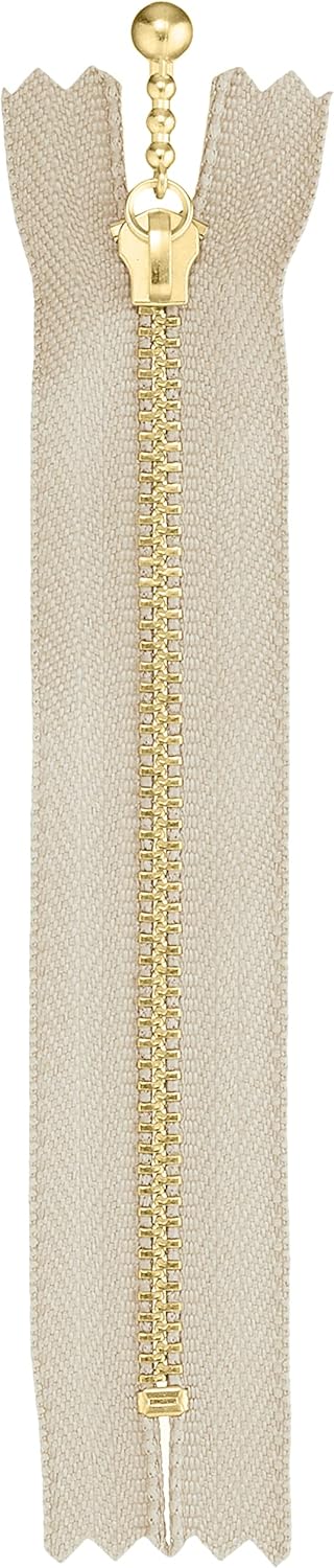 Y.K.K 3MGC-12 Gold Ball Zipper Closure 10 Pieces Length 12cm #572 Dark Beige