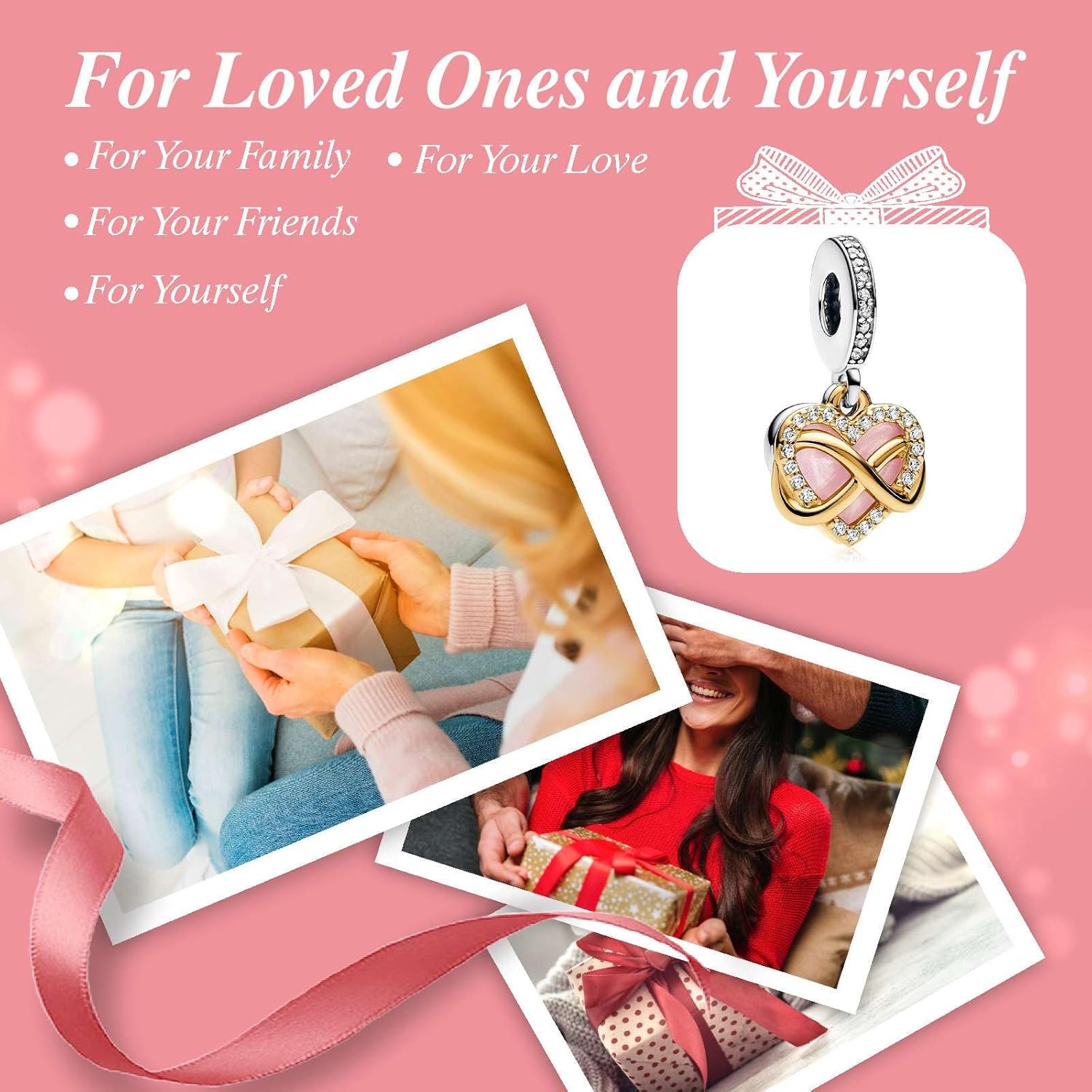 Family Mom Heart Charms 925 Sterling Silver Bead for Bracelets and Necklaces For Women Jewelry Present - Image 6