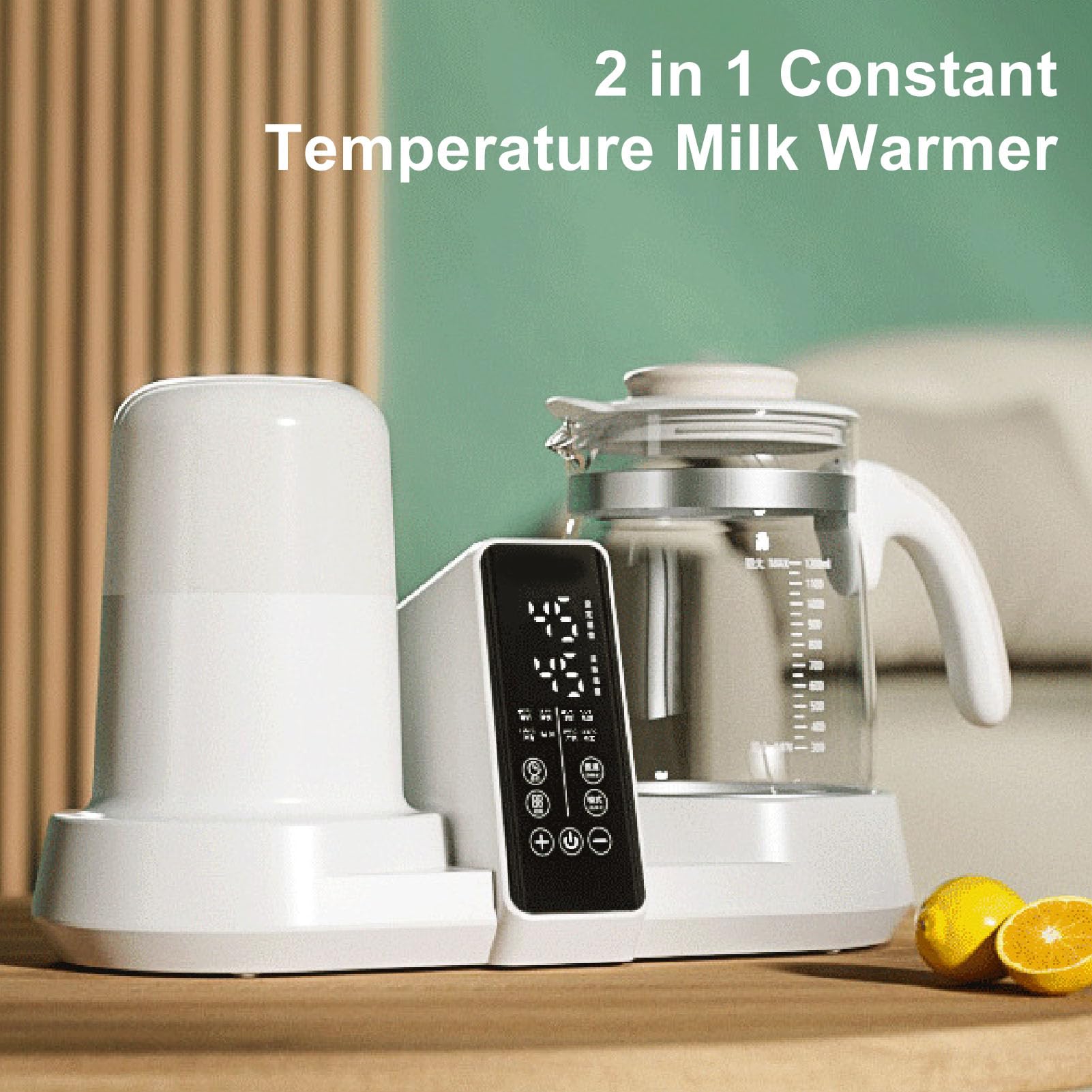 Garosa Calentador Inteligente de Biberones con Control de Temperatura para Leche con Hervidor, Funcionamiento Conveniente, Ajuste de Temperatura