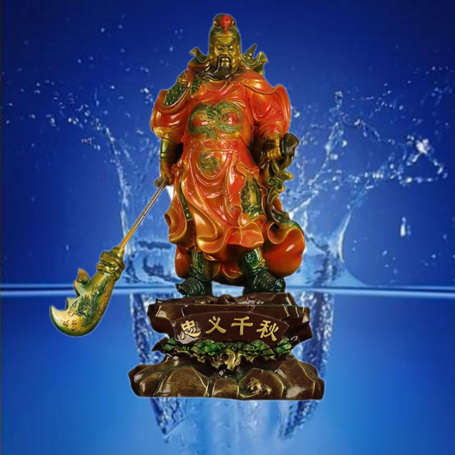 Amazon.com: noxozoqm 招财武财神关二爷神像大刀关公摆件Chinese Feng