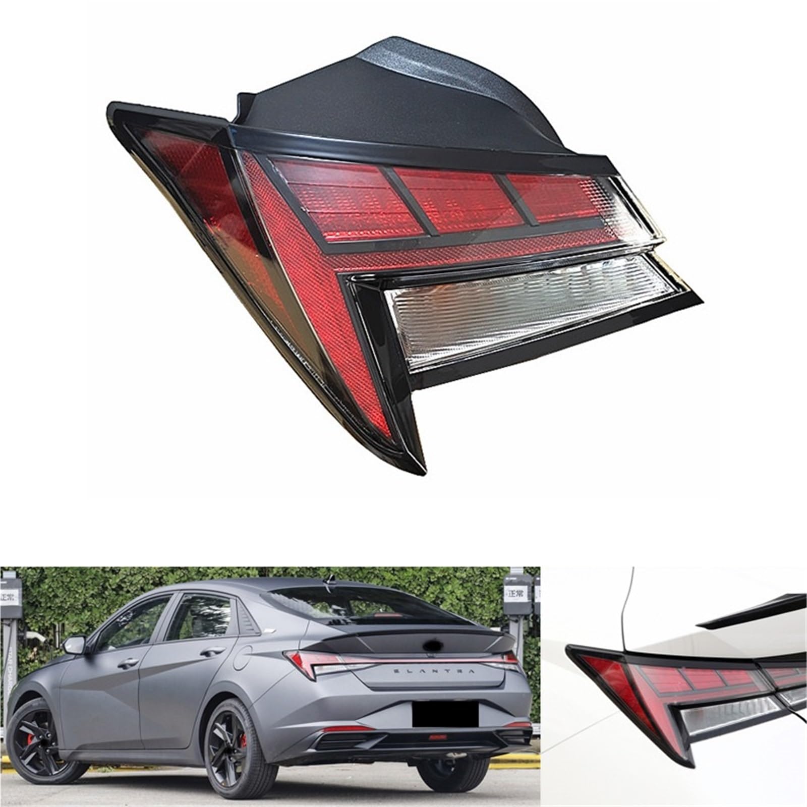 Lampa tylna zespolona Halogen światła DECHO LED Tylne światło do Hyundai Elantra 2021-2022 Tylne światło montażowe(Right side NO LED)