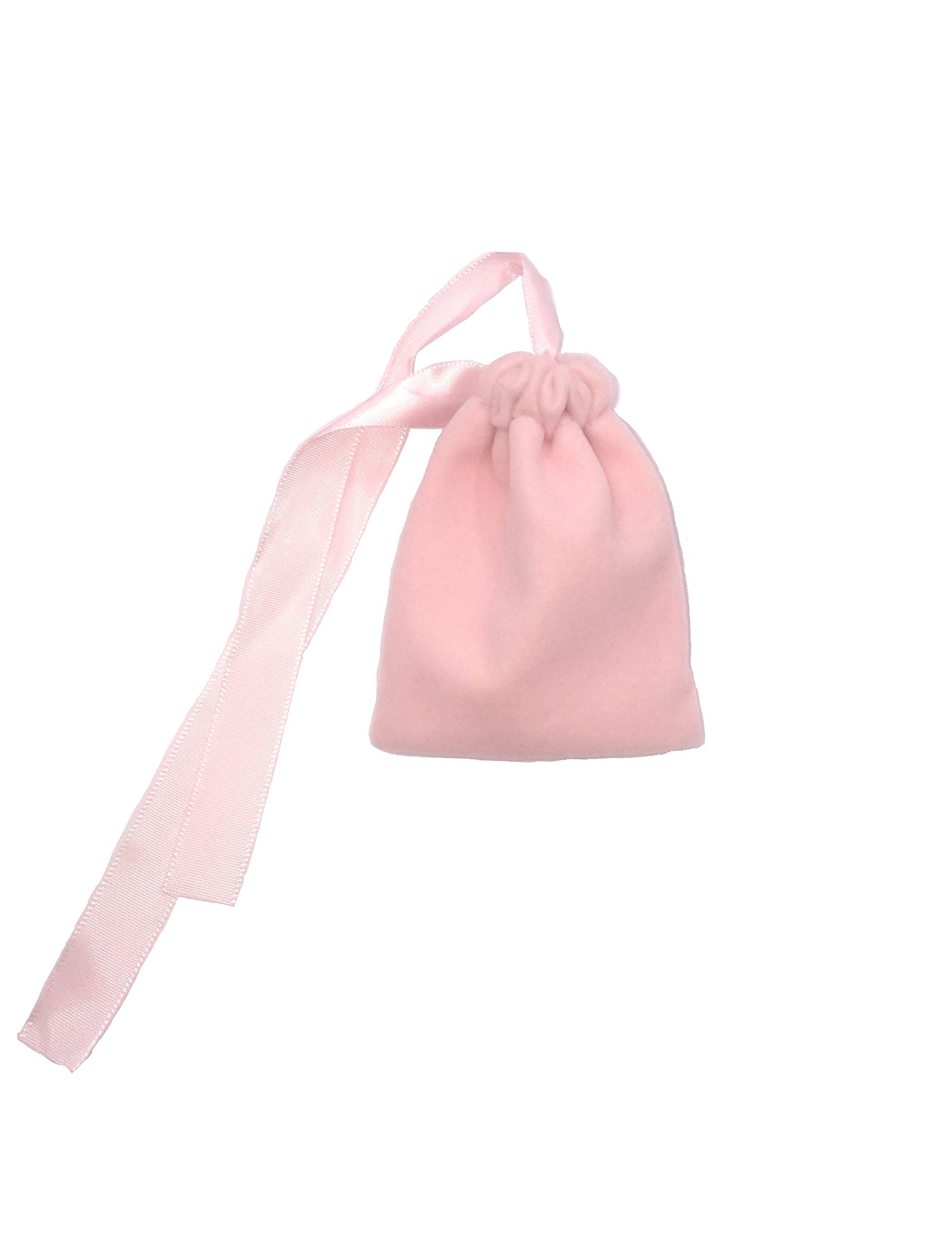 MIUPOOVelvet Satin Jewelry Bag Coin Purse Gift Bag 4 pieces (Pink)