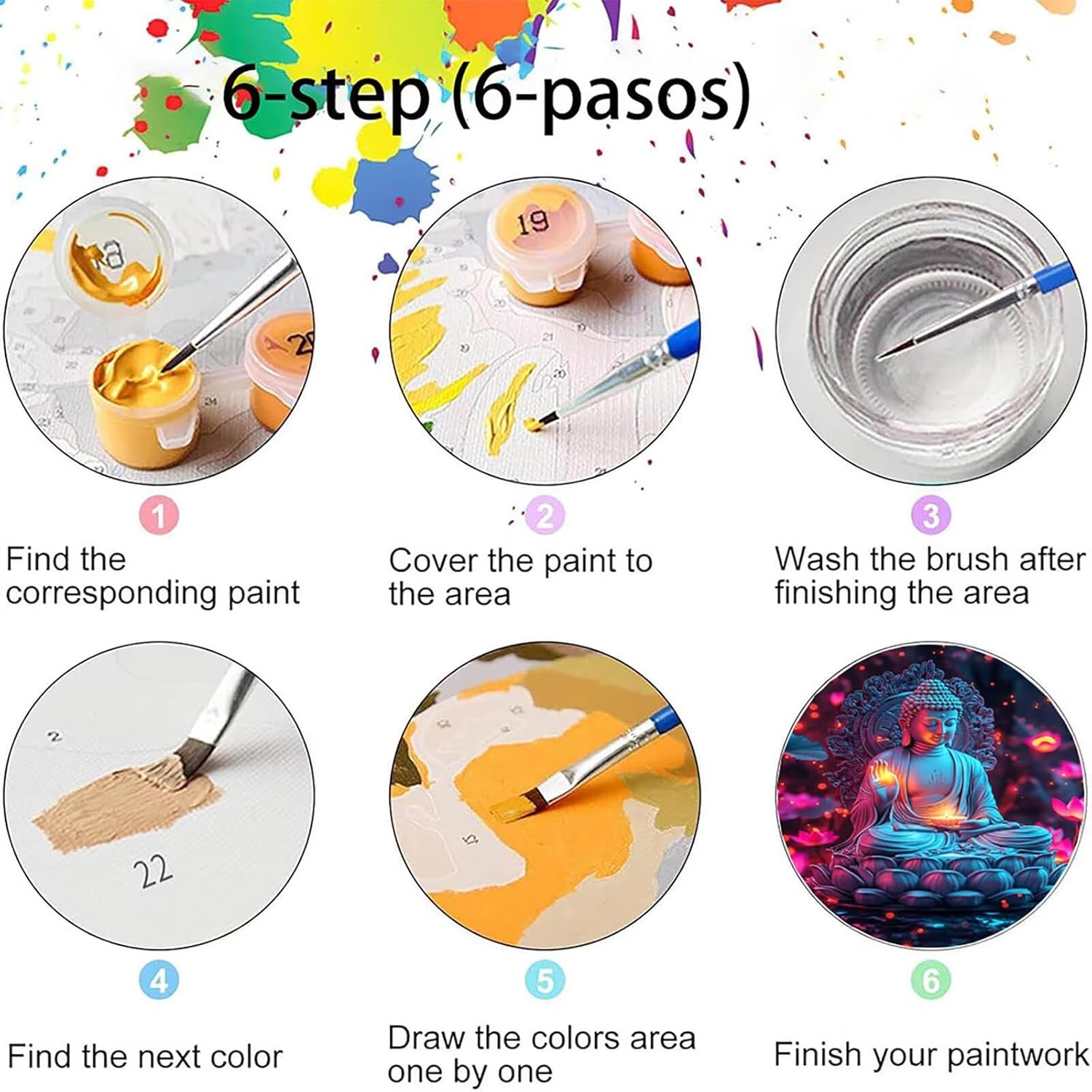 数字油絵 禅 DIY Painting by Numbers 花 ペイントバイナンバー 手作りキット 100x150 CM 数字絵画