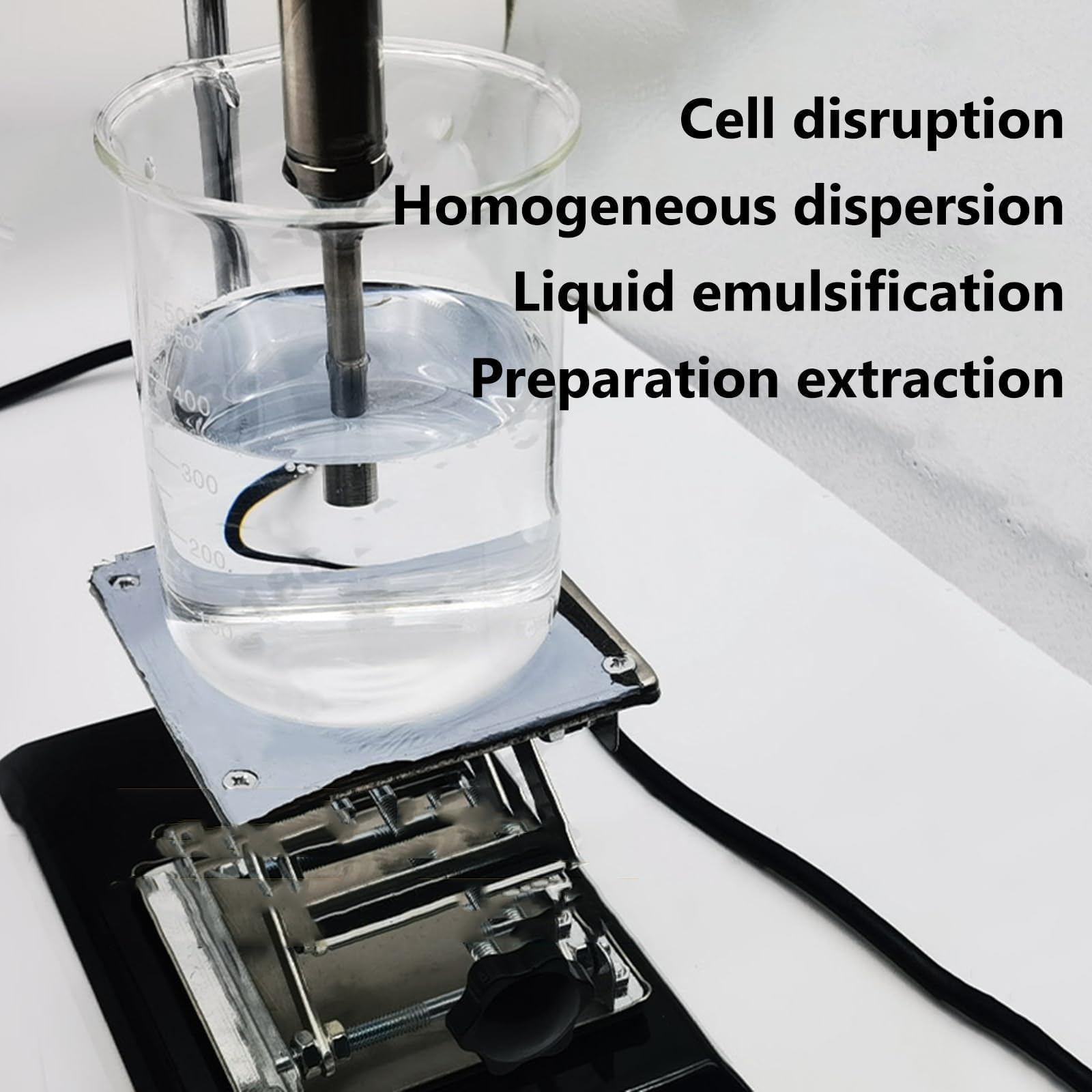 Omogeneizzatore ad ultrasuoni con controllo digitale, 2 modalità ad ultrasuoni, timer regolabile, per emulsionazione liquida e dispersione omogenea in applicazioni di laboratorio