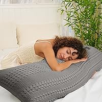 Vista 286 de PHF Fundas de almohada 100% algodón con tejido de gofre de 24 x 24 pulgadas, paquete de 2 fundas cuadradas para decoración elegante del hogar, sin